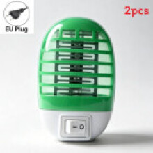 (Green EU)Electric Fly Exterminator Indoor Mosquito Lamp For Kitchen Bedroom Dining Room