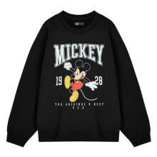 (9-10 Years, Black) Disney Childrens/Kids Mickey Mouse Running Crew Neck Sweatshirt