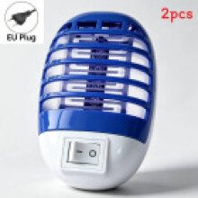 (Dark Blue EU)Electric Fly Exterminator Indoor Mosquito Lamp For Kitchen Bedroom Dining Room