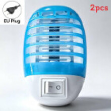 (Light Blue EU)Electric Fly Exterminator Indoor Mosquito Lamp For Kitchen Bedroom Dining Room