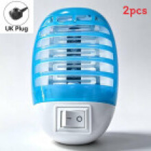 (Light Blue UK)Electric Fly Exterminator Indoor Mosquito Lamp For Kitchen Bedroom Dining Room