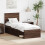 VidaXL vidaXL Bed Frame with Headboard Brown Oak 75 x 190 cm Solid Pine Wood 1