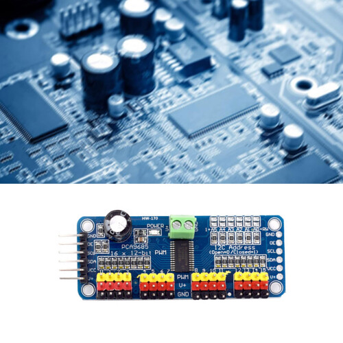 2Pcs PCA9685 16 Channel 12 bit PWM Servo Motor Driver Module Replacement for RPi 1