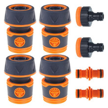 8PCS Hose Connector 3/4 Inch, Premium Set, Coupling and Garden Hose Connection High-Quality Hose Coupling for Garden