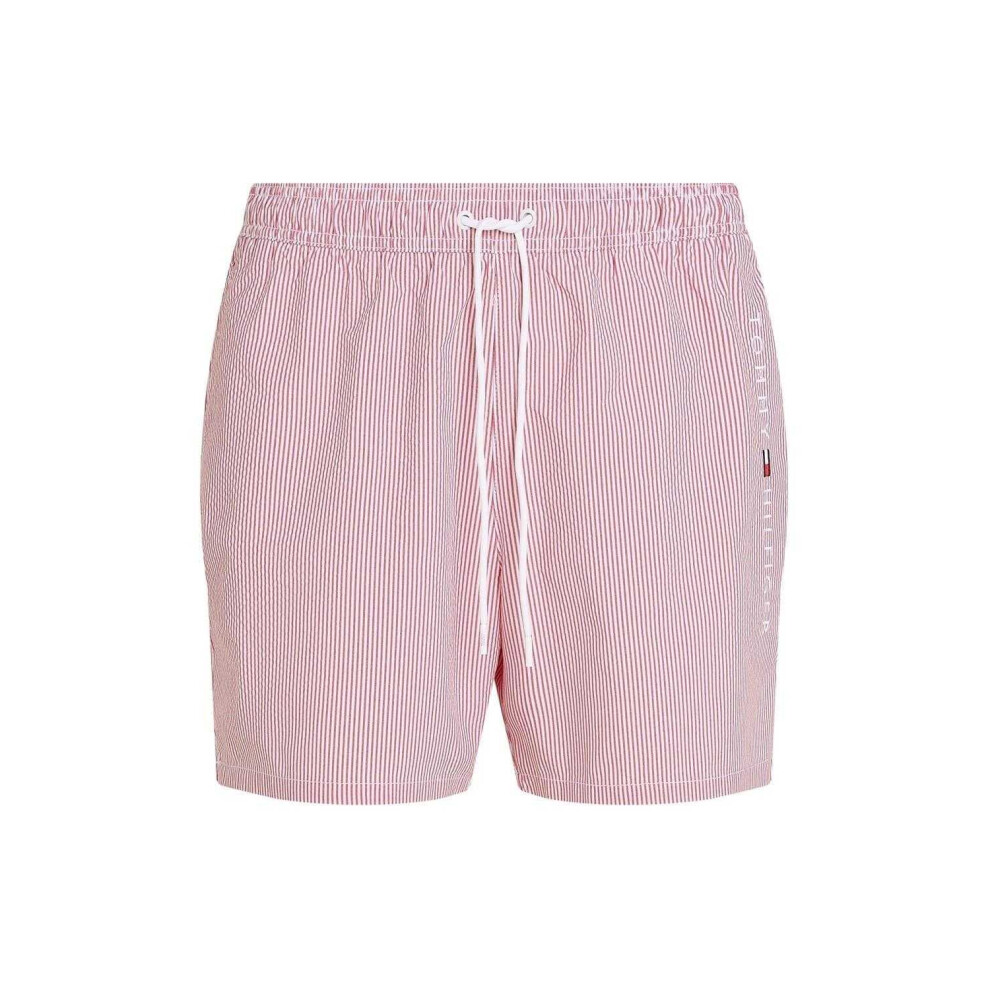 Photos - Swimwear Tommy Hilfiger   Mens Swim Shorts (XXL, White/Red)