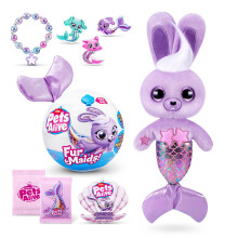 (Purple)Mermaid Plush Figure With Luminous Fins And Voice For Children Bedroom Accessory