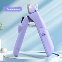 (Purple)Pet Nail Clippers With Led Light For Cats Dogs Stainless Steel Grooming Tool