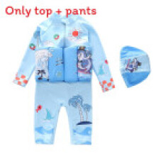 (Sunshine Shark,M(Child))Boys Cartoon Dinosaur Floatation Swimsuit Suitable For Safe Activity Water