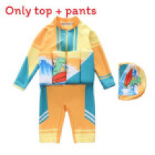 (Surfing Dragon,XL(Child))Boys Cartoon Dinosaur Floatation Swimsuit Suitable For Safe Activity Water