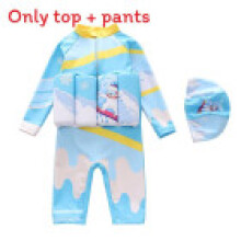 (Snow Bear,M(Child))Boys Cartoon Dinosaur Floatation Swimsuit Suitable For Safe Activity Water