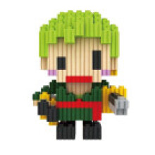 (Roronoa Zoro,538pcs)One Piece Micro Diamond Luffy Robin Nami Chopper Zoro Usopp Building Blocks