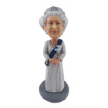(A)The Queens 70th Platinum Jubilee Statue Bobbling Nodding Head Action Figure