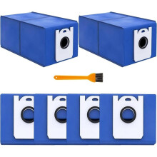 6-Pack Dustin & Orb-I Vervangende Stofzakken voor Bobsweep Dustin & Orb-I Zelf-Leegmakende Robotstofzuiger met Schoonmaakborstel