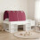 VidaXL vidaXL Bed Frame with Tunnel 3 pcs White and Red Engineered Wood 1
