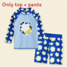 (White Bear,3XL(Child))Boys Swimwear Set With Elastic Polyester And Cartoon Print Design For Poolside