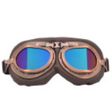 (Multicolor)Harley Retro Copper Frame Motorcycle Goggles With Windproof Features For Offroad And Riding Street