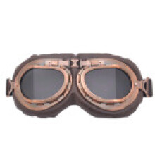 (Gray)Harley Retro Copper Frame Motorcycle Goggles With Windproof Features For Offroad And Riding Street