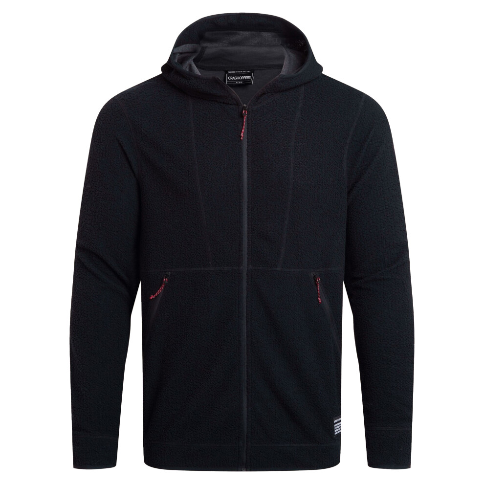 Craghoppers (M, Black) Mens Compresslite Hooded Fleece Jacket