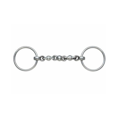 (5in, Silver) Shires Waterford Horse Loose Ring Snaffle Bit
