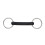(4.5in, Black/Silver) Shires Flexible Rubber Horse Loose Ring Snaffle Bit 1