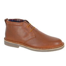 (9 UK, Brown) Roamers Mens Leather Desert Boots