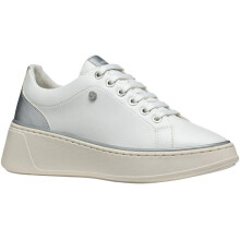 (6 UK, White/Silver) Geox Womens/Ladies D Sunnetty Nubuck Trainers