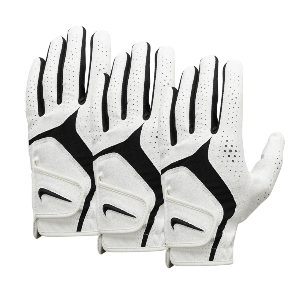 Nike (Xl, White/Black) Dura Feel X Golf Gloves (Pack Of 3)