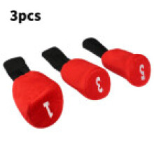 (Red) Golf Club Accessories Cotton Head Covers Plush Interior Club Wooden Protection