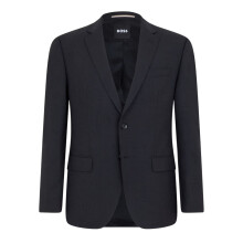 Boss Mens Logo Wool Flap Pocket Suit Jacket