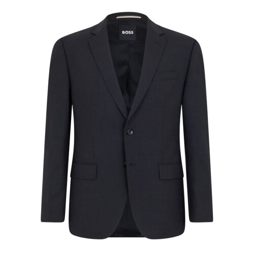 Boss Mens Logo Wool Flap Pocket Suit Jacket
