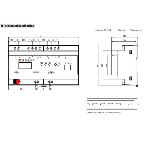 Synergy 21 Netzteil - DALI Controller 2 Kanal KNX-DALI Gateway Mean Well 1