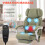 Homcom HOMCOM Vibration Massage Office Chair w/ Heat Reclining Function, Lime Green 4