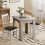 Homcom HOMCOM Folding Dining Table for 4-6, Drop Leaf Table for Small Spaces, Grey 2