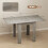Homcom HOMCOM Folding Dining Table for 4-6, Drop Leaf Table for Small Spaces, Grey 3