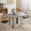 Homcom HOMCOM Folding Dining Table for 4-6, Drop Leaf Table for Small Spaces, Grey 8