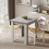 Homcom HOMCOM Folding Dining Table for 4-6, Drop Leaf Table for Small Spaces, Grey 7