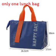 (Blue) Thermal Lunch Insulated Tote With Thick Aluminum Foil For Outdoor Activities