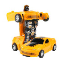 (YellowBumblebee)2in1 Deformation Robot Car Toy Early Education For Children Boys Christmas Gift