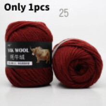 (Red brown)Sciarpe colorate tessitura a mano filato di lana maglia fatte a mano cappello caldo fornitura artigianale