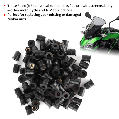Motorrad Gummimuttern M5, 100 Stück 1