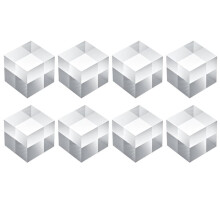 8-Pack Clear Acrylic Display Blocks, 1x1x1 Inch Polished Square Stand Holders for Jewelry Rings & Ornaments