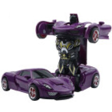 (Purple)2in1 Deformation Robot Car Toy Early Education For Children Boys Christmas Gift