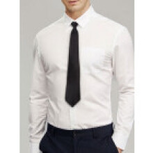 (Black Long)Kids Elegant Zipper Tie With Arrow Style And Glossy Finish For Formal Outfits