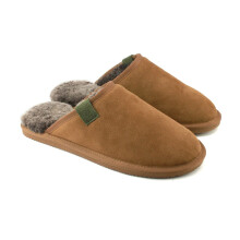 (10 UK, Chestnut) Eastern Counties Leather Mens Tipped Sheepskin Slippers