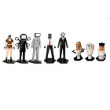 (StyleE)Skibidi Toilet Figurines Pvc Handmade Game Model Home Decorations Gifts Boy