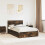 VidaXL vidaXL Bed Frame with Drawer Smoked Oak 120 x 190 cm Engineered Wood 1