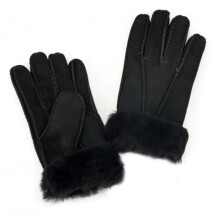 (M, Black) Eastern Counties Leather Womens/Ladies Sheepskin Winter Gloves