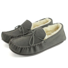 (8 UK, Grey) Eastern Counties Leather Mens Joel Suede Moccasins