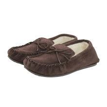 (11 UK-12 UK, Dark Brown) Eastern Counties Leather Unisex Adult Sheepskin Lined Moccasins