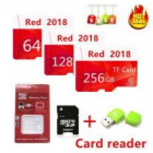 (Red, 256GB) High Speed Red Blue Wave Microsd Card Class10 Flash Sdtf Memory 8gb256gb